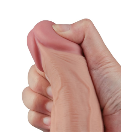 Lovetoy Real Softee u boji kože – realistični vibrator sa testisima, 27,2cm LV330214-3
